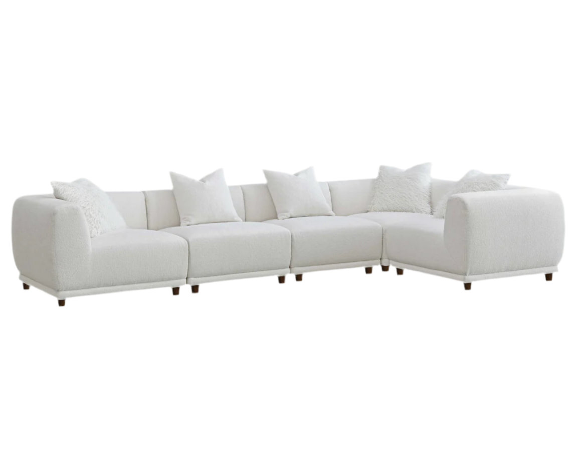 Aluxo Cindy Polar Boucle Modular Corner Sofa | 5 Seater